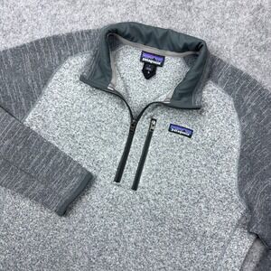 Patagonia Better Sweater‎ Mens Large Gray Fleece 1/4 Zip Pullover Outdoor 25523